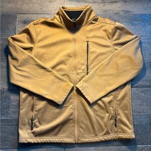 Swiss Tech Tan Performance Jacket with Stand-Up Collar